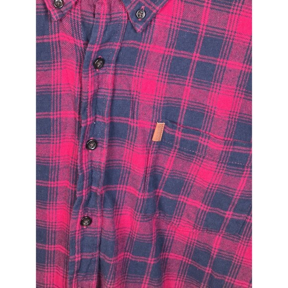 Chaps 2XL Mens Red Plaid  Flannel Button Up Long Sleeve Shirt‎ - Picture 3 of 7